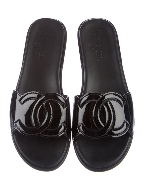 chanel slip back|Chanel slippers for ladies.